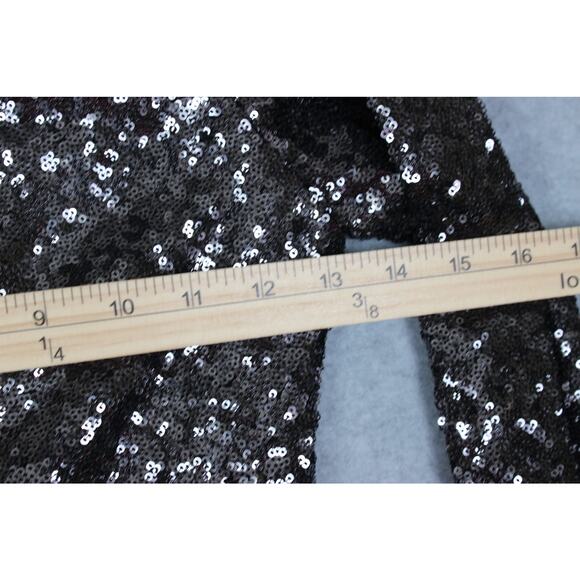 Hello Molly One Shoulder Sequin Mini Dress Gunmetal Size 6 (XS) NWT - Picture 5 of 8